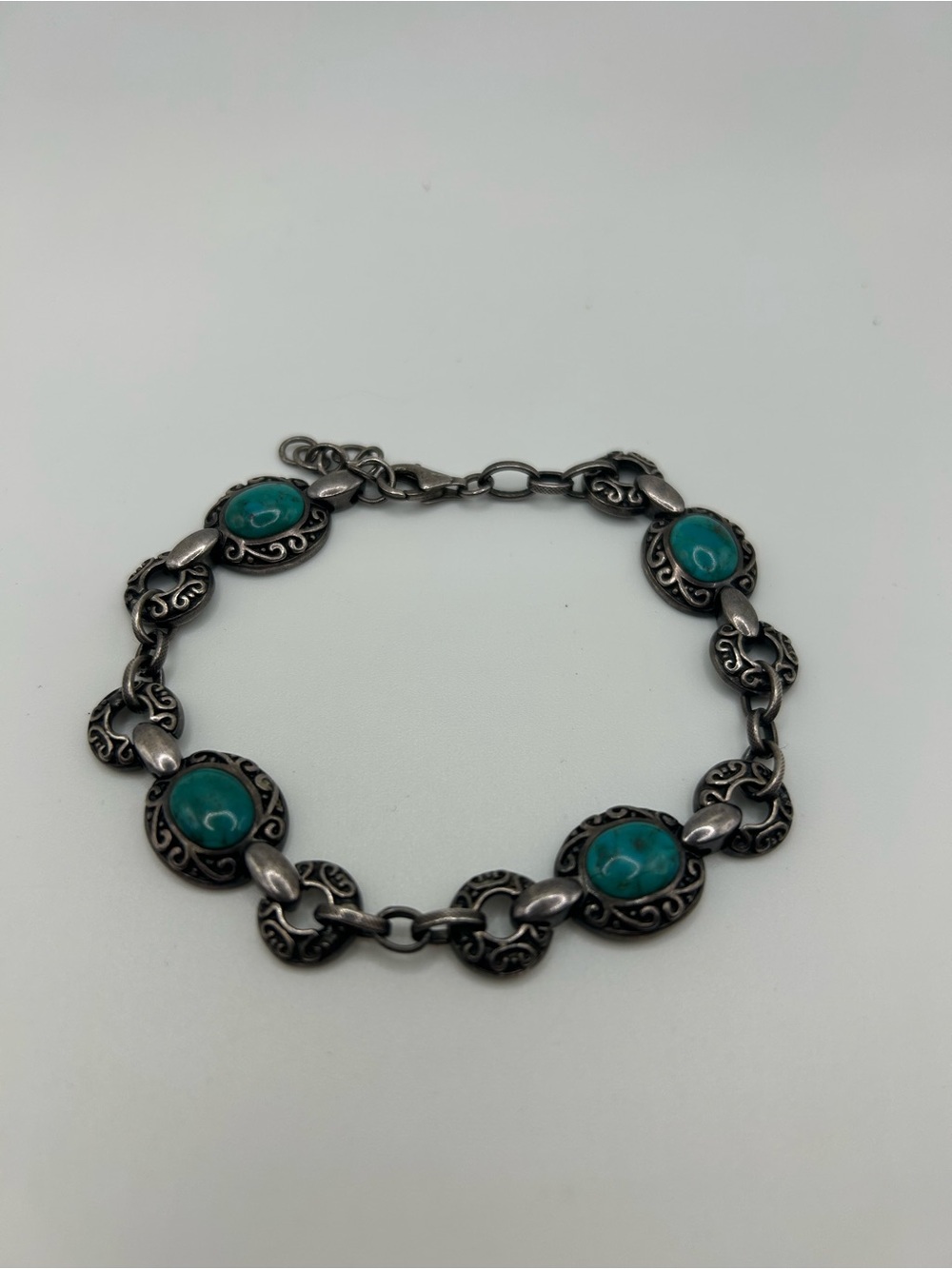 Vintage sterling silver turquoise bracelet